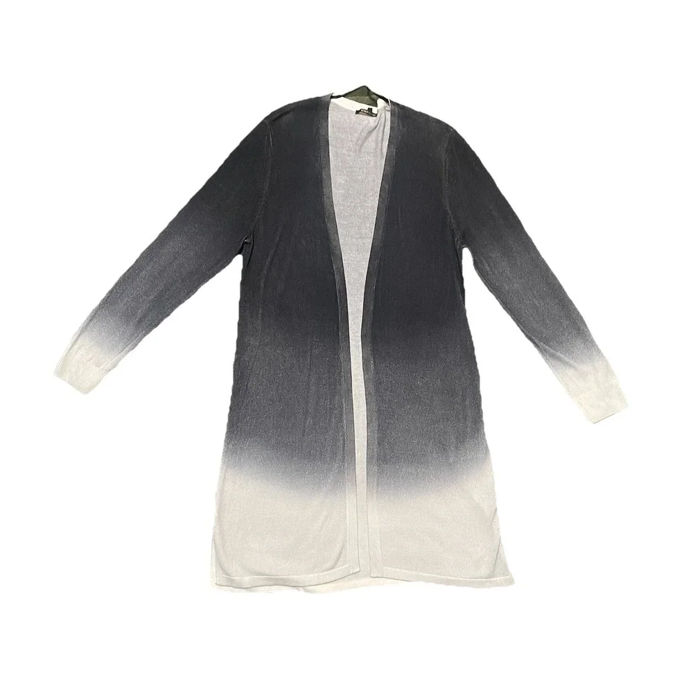 Kobi Halperin‎ Women's Gray Ombre Cardigan Lightweight Sweater  Duster Size M